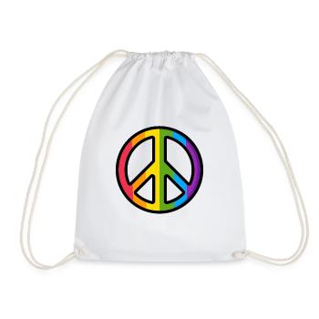 Peace - Turnbeutel - Weiß - Vorne