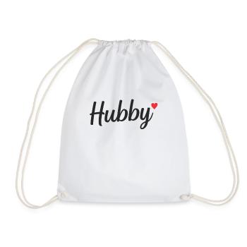 Hubby Mann Ehemann Paar Geschenk Geburtstag - Turnbeutel - Weiß - Vorne