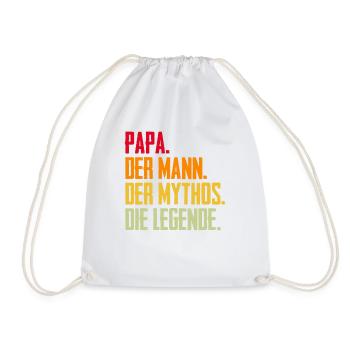 Papa Mann Mythos Legende - Turnbeutel - Weiß - Vorne