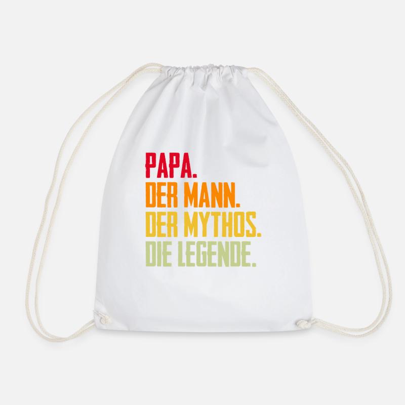 Papa Mann Mythos Legende - Turnbeutel - Weiß