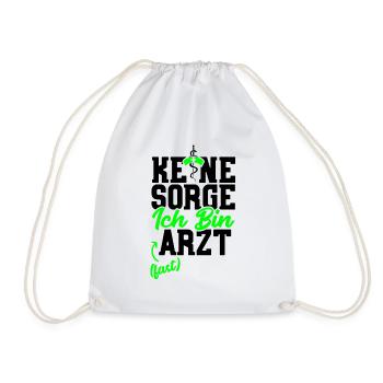 Keine Sorge ich bin Arzt fast - Turnbeutel - Weiß - Vorne
