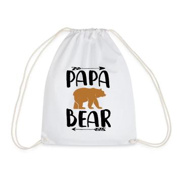 Papa Baer - Turnbeutel - Weiß - Vorne