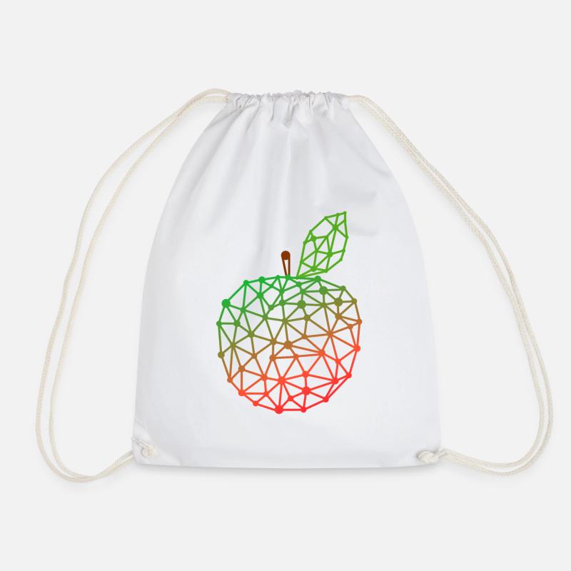 Apple - Drawstring Bag - white