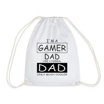 Cadeau de père papa gamer - Sac de sport léger - blanc - Devant