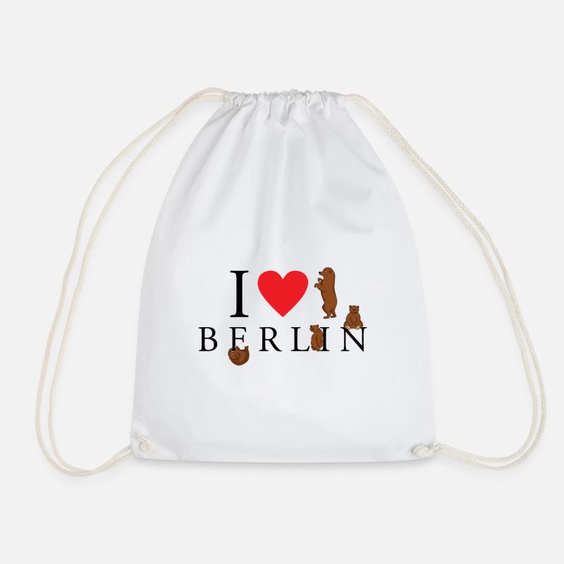 Berlin Bär I Love Berlin Weihnachten Silvester - Turnbeutel - Weiß