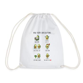 Avo Cardio Resolutions Avocado Vegan l'année prochaine - Sac de sport léger - blanc - Devant