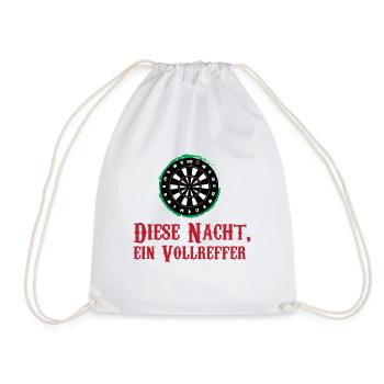 Darts Dartpfeile Dartspieler Wortspiel Volltreffer - Turnbeutel - Weiß - Vorne