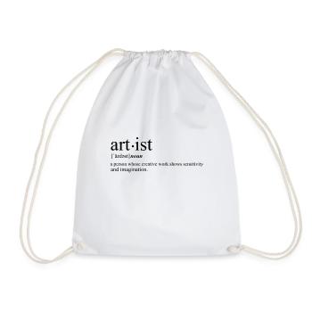 Artist artist humor - Drawstring Bag - white - Front