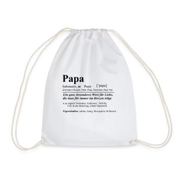 Papa papa papa papa papa papa - Sac de sport léger - blanc - Devant