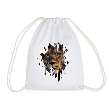 Lion Lion King Jungle Africa Safari Animal - Drawstring Bag - white - Front