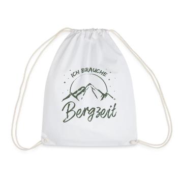 Brauche Bergzeit Geschenk wandern Geschenkidee - Turnbeutel - Weiß - Vorne
