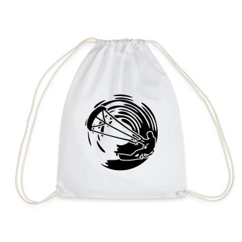 Kitesurfing Gift Kiteboarding Kitesurfer Gesche - Drawstring Bag - white - Front