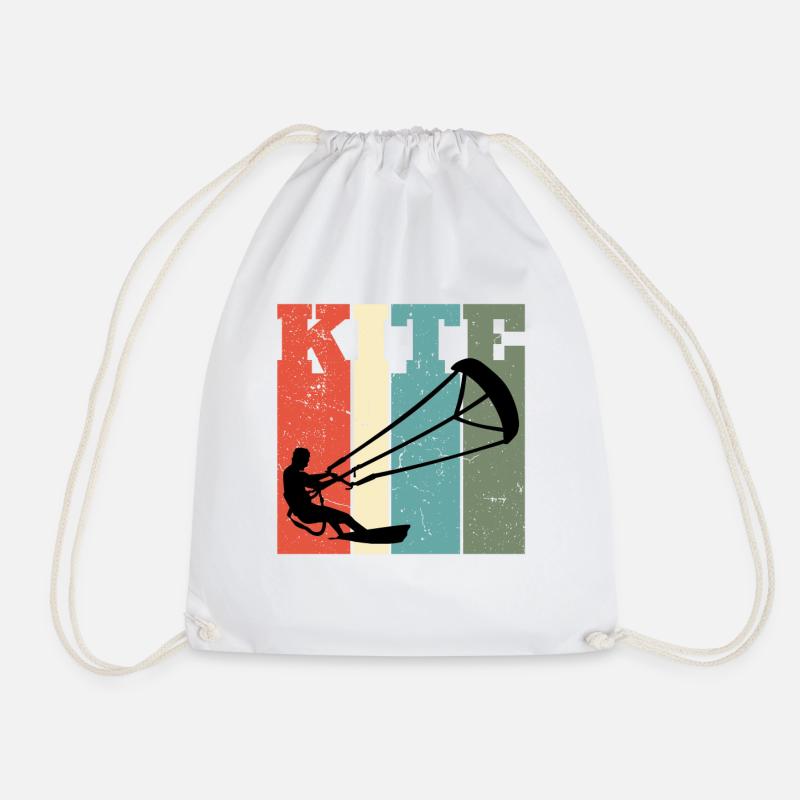 Kitesurfen Geschenk Kiteboarding Kitesurfer Gesche - Turnbeutel - Weiß