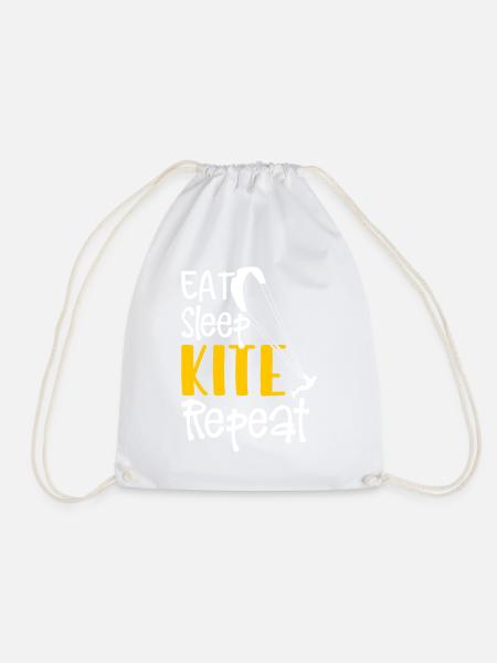Kitesurfen Geschenk Kiteboarding Kitesurfer Gesche - Turnbeutel - Weiß
