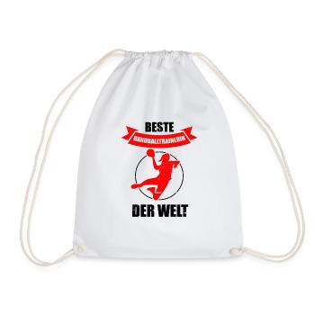 Beste Handballtrainerin der Welt - Turnbeutel - Weiß - Vorne