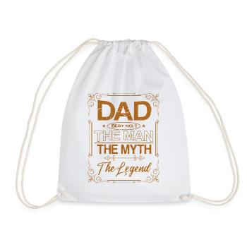 Dad Best No.1 The man the myth the legend Dad Vate - Drawstring Bag - white - Front