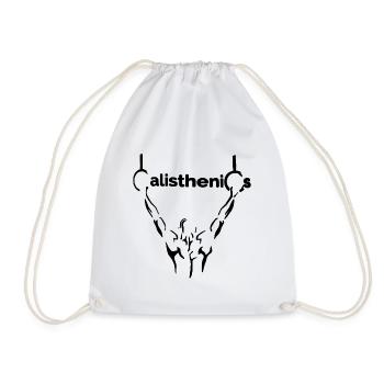 calisthenics body weight dips klimmzug calisthenic - Turnbeutel - Weiß - Vorne
