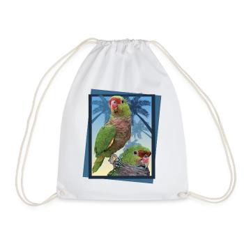 Vinaceous parrot - Drawstring Bag - white - Front