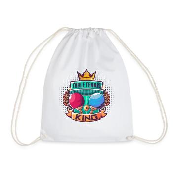 Table Tennis Ping Pong Equipment for Table Tennis Sp - Drawstring Bag - white - Front