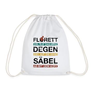 Fechten Fechten - Turnbeutel - Weiß - Vorne