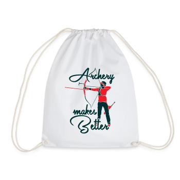 Bow and Arrow Archery Sport Archer S - Drawstring Bag - white - Front