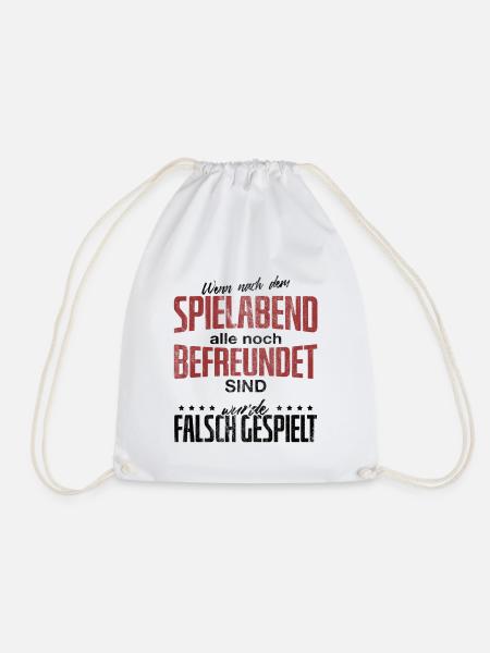 Brettspiele - Turnbeutel - Weiß