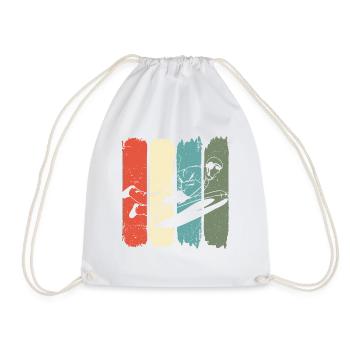 Airboarding Air Cushion Sled Airboard Winterspo - Drawstring Bag - white - Front