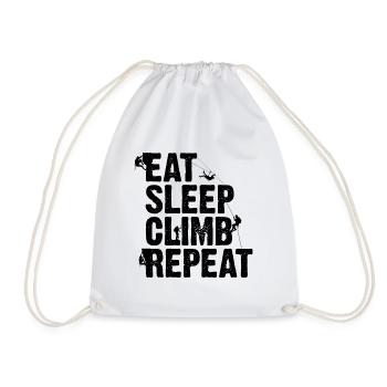 Climbing Bouldering Climber Mountaineers Rock Burdock - Drawstring Bag - white - Front