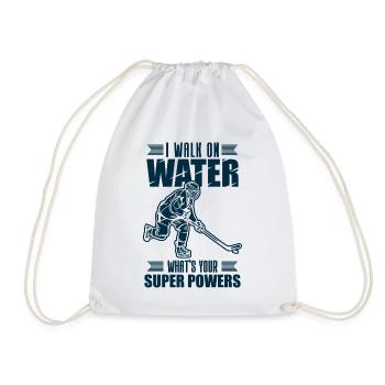 Ice Hockey Coach Ice Hockey Players Ice Hockey Schl - Drawstring Bag - white - Front
