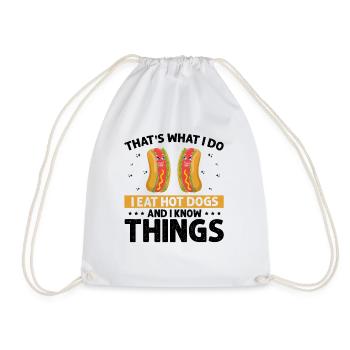 Hot Dog Love et Scientist Sausage Hot dog - Sac de sport léger - blanc - Devant