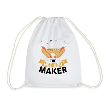 Hot Dog Maker Grill Papa BBQ Hot Dog - Drawstring Bag - white - Front