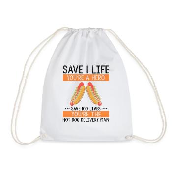 Hot Dog Maker Grill BBQ Hot Dog Grill Master - Drawstring Bag - white - Front