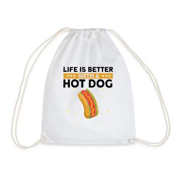 Hot dog adore la saucisse de pomme de terre hot-dog - Sac de sport léger - blanc - Devant