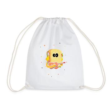 Guitarist Guitar Sandwich Musician Guitar Essen - Drawstring Bag - white - Front