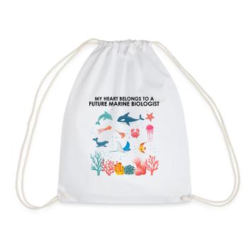 Le cœur appartient au biologiste marin Biologie marine mer - Sac de sport léger - blanc - Devant