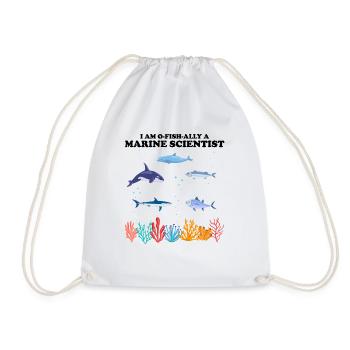 Official Marine Scientist Marine Biologist - Drawstring Bag - white - Front