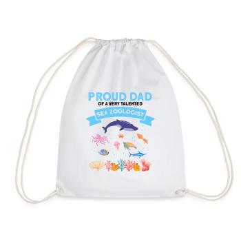Fier papa Zooologiste de l’océan Zooologie Mer - Sac de sport léger - blanc - Devant