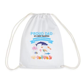 Fier Papa Microbiologie Biologie Biologiste Mer - Sac de sport léger - blanc - Devant