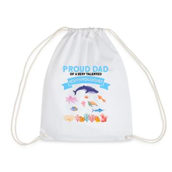 Fier Papa Ichtyologiste Biologiste marin Océan Mer - Sac de sport léger - blanc - Devant