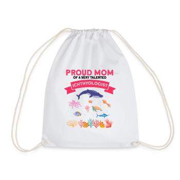 Fière Maman Ichtyologiste Biologiste Marine Océan Mer - Sac de sport léger - blanc - Devant
