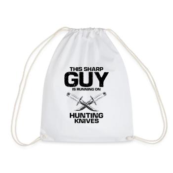 Knife Collector Designs Messerfan Knife Maker - Drawstring Bag - white - Front