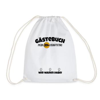 Happy Birthday 29+ Geburtstag B-Day Gästeliste - Turnbeutel - Weiß - Vorne