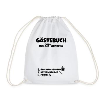 Happy Birthday 29+ Geburtstag B-Day Gästeliste - Turnbeutel - Weiß - Vorne