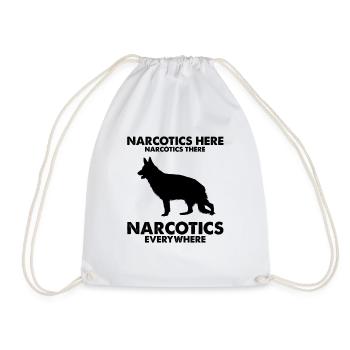 Design German Shepherd Police Design - Drawstring Bag - white - Front