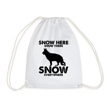 Design German Shepherd Police Design - Drawstring Bag - white - Front