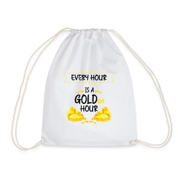 Gold Digger Gold Panning Gold Mining Designs - Drawstring Bag - white - Front