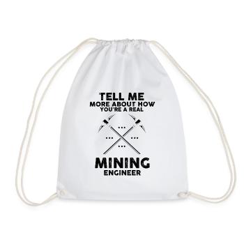 Gold Digger Gold Panning Gold Mining Designs - Drawstring Bag - white - Front