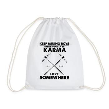 Gold Digger Gold Panning Gold Mining Designs - Drawstring Bag - white - Front
