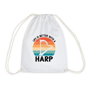 Conceptions de harpiste pour conceptions de harpiste - Sac de sport léger - blanc - Devant