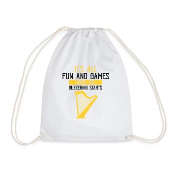 Conception de harpe pour harpistes et harpistes - Sac de sport léger - blanc - Devant